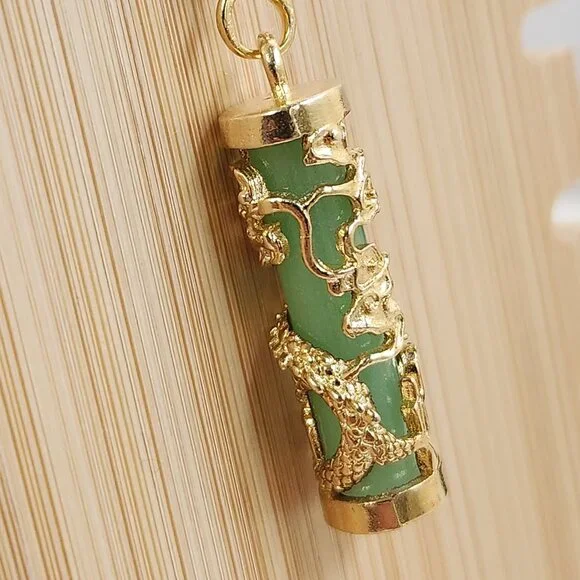 Multi Colors Available!  925 Jade Style Glow in the Dark Pendant 18" 925 Chain - Picture 7 of 16